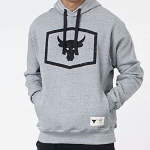 Under Armour Project Rock Warm up Gray Hoodie size large the rock Dwayne Johnson